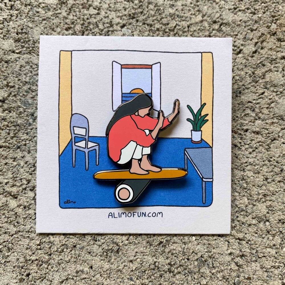 Indoor Activities Enamel Pin - Alimo