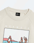 Mermaid Gang surf crewneck sweatshirt graphic detail