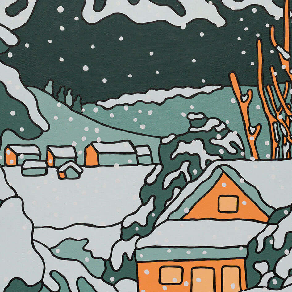 Shin-shin - Japan Art Print by Alimo | Snowfall Wall Art