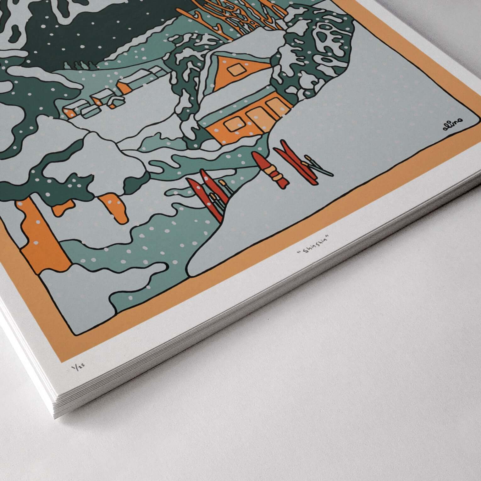 Japan Art: Shinshin - Serene Snowfall Print