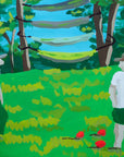 bocce on the lawn | Original Upstate New York Painting by Alimo