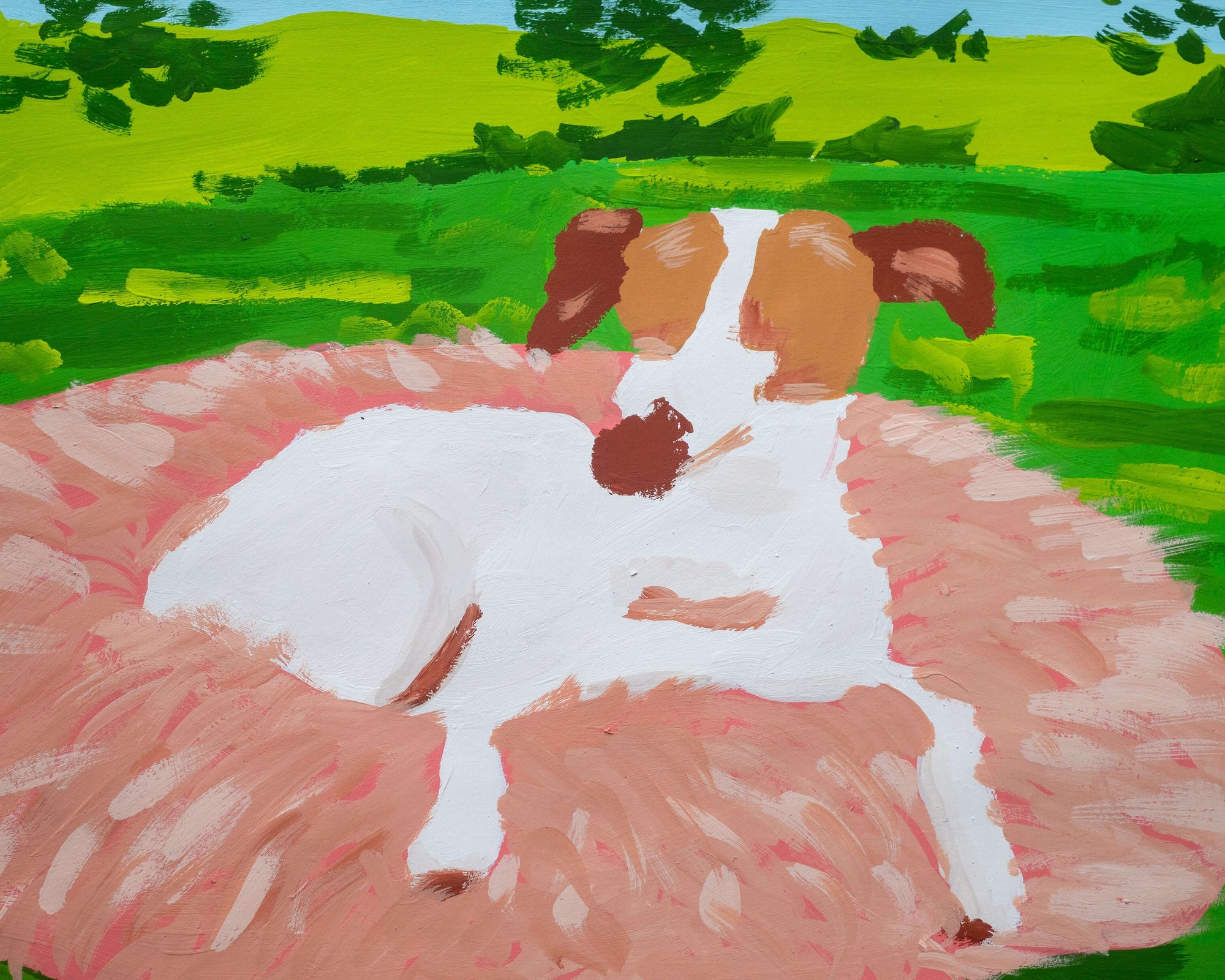 flur the dog | Original Upstate New York Painting by Alimo