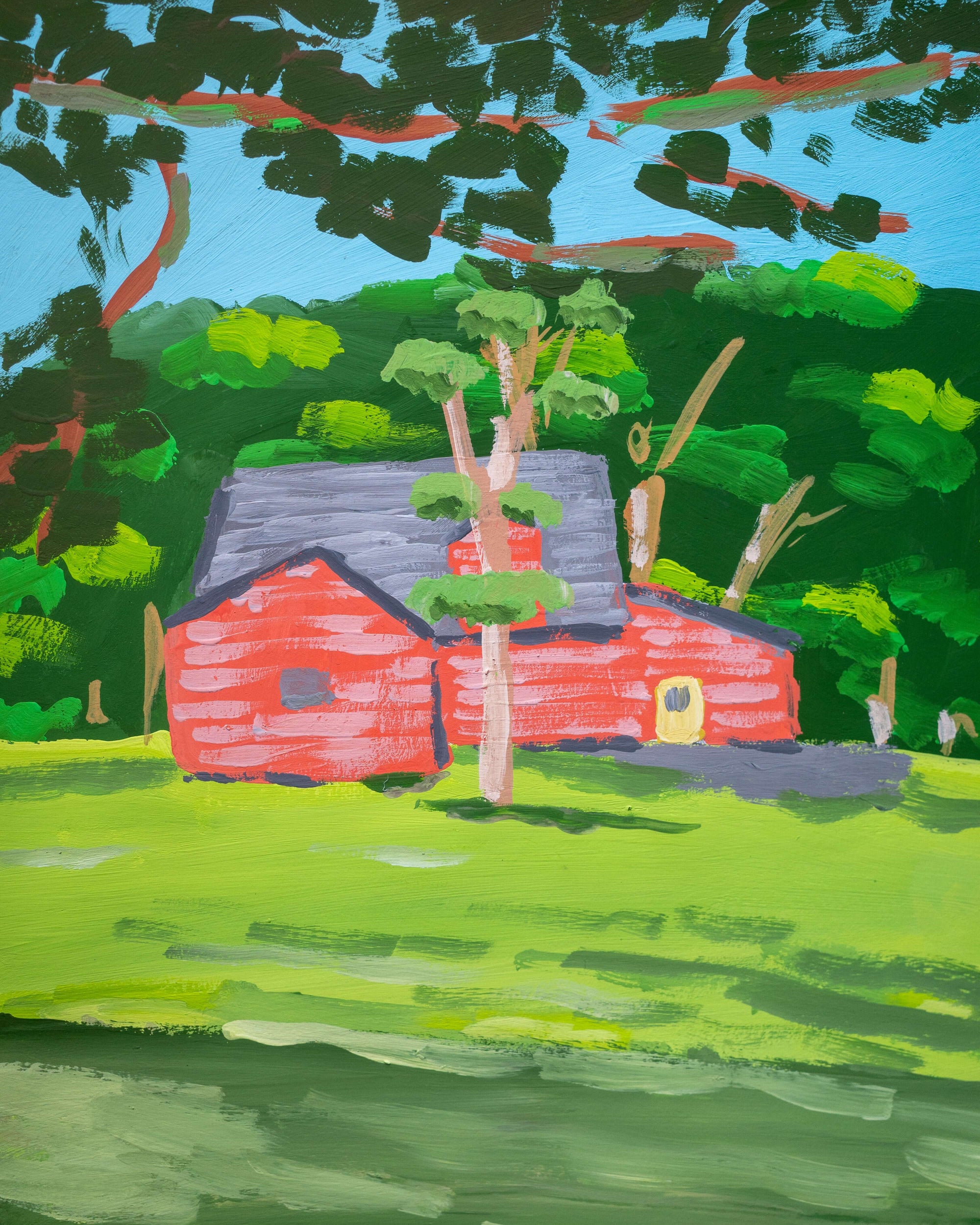 home sweet home | Original Upstate New York Painting by Alimo