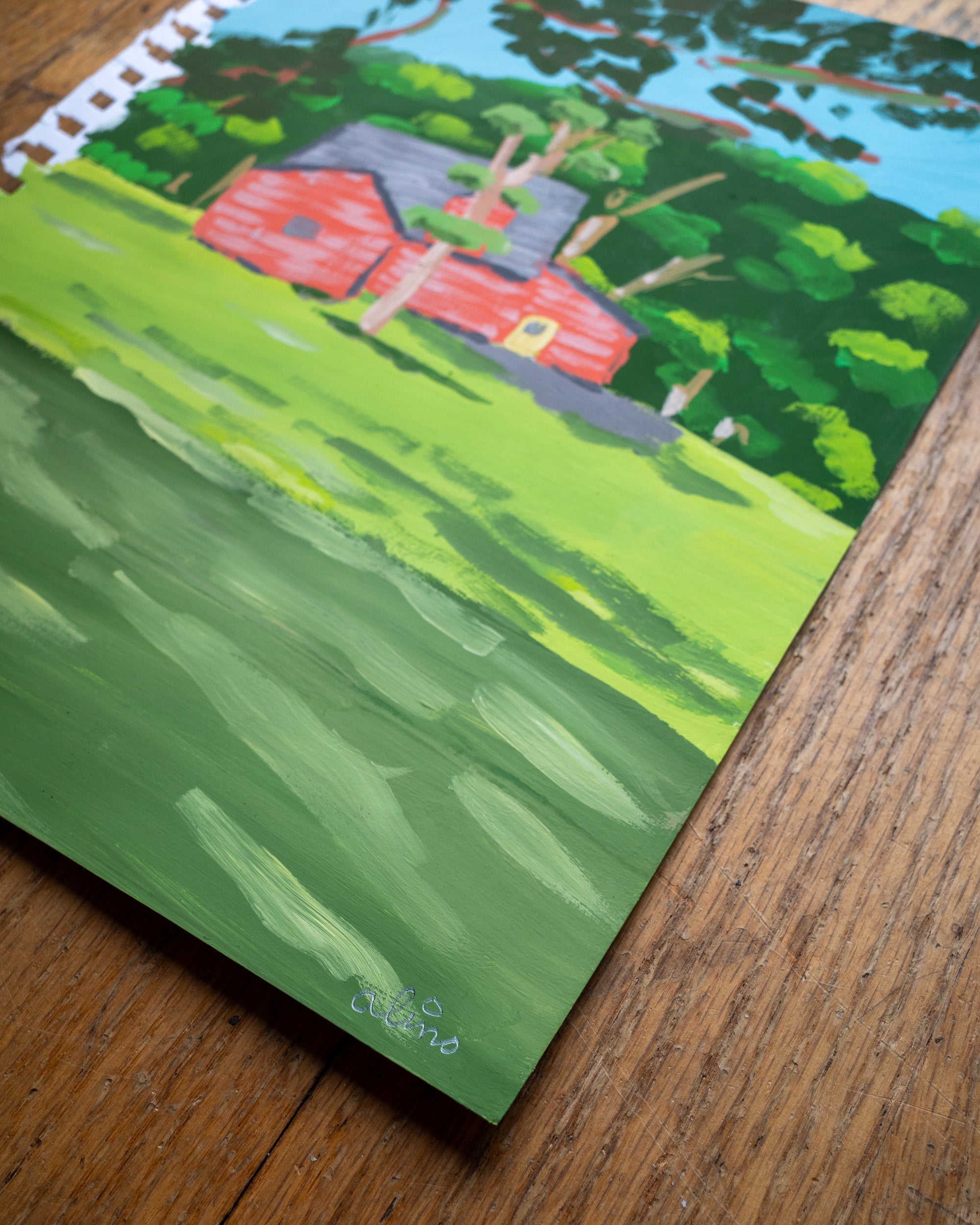 home sweet home | Original Upstate New York Painting by Alimo