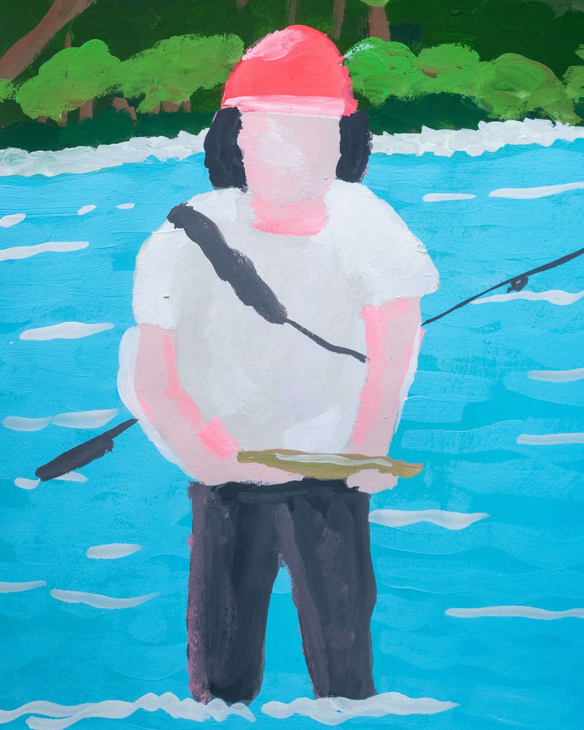 fish on | Original Upstate New York Painting by Alimo
