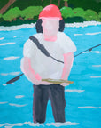 fish on | Original Upstate New York Painting by Alimo