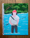 fish on | Original Upstate New York Painting by Alimo