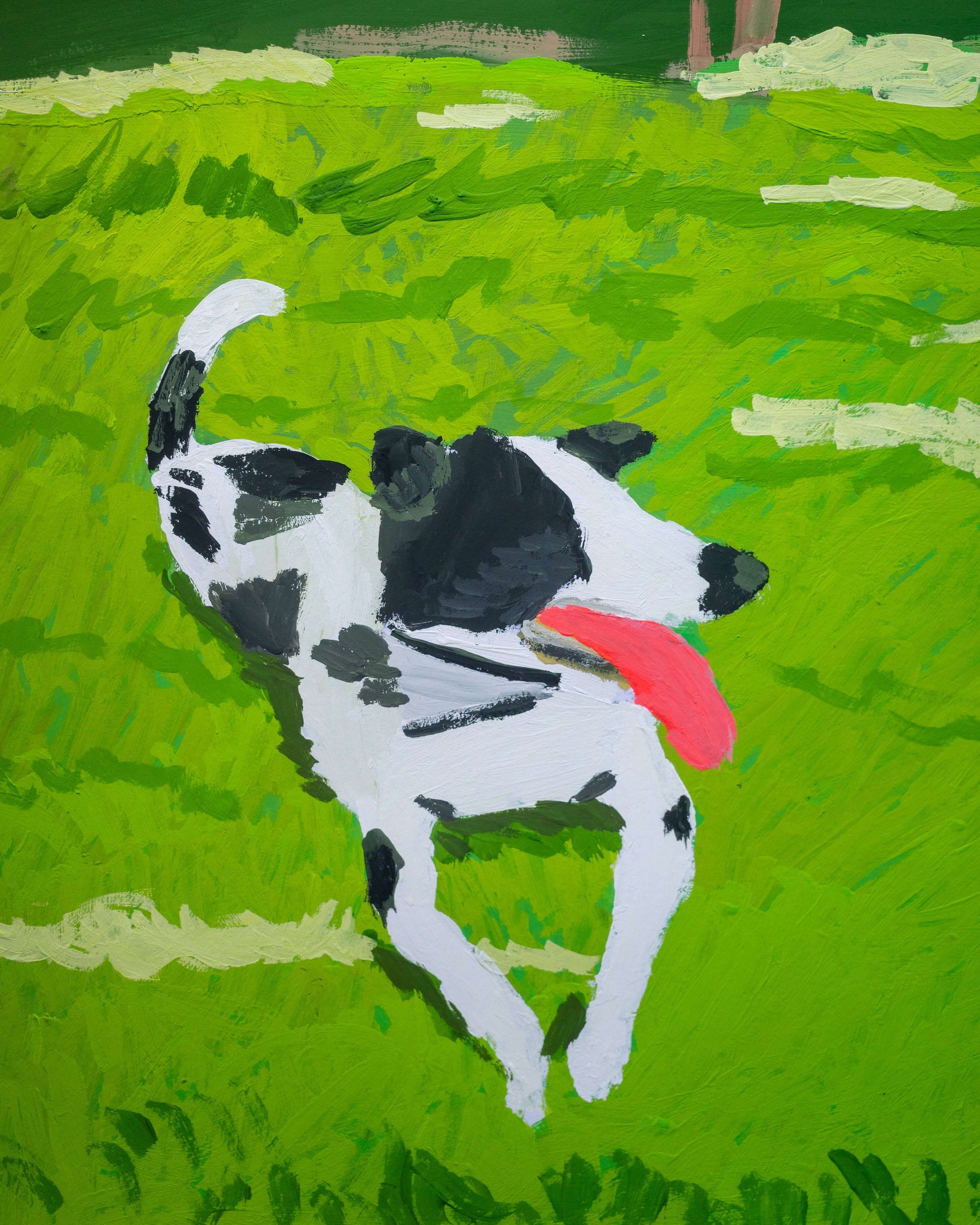 max the dog | Original Upstate New York Painting by Alimo
