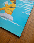 Reading on the rock | Original Upstate New York Painting by Alimo