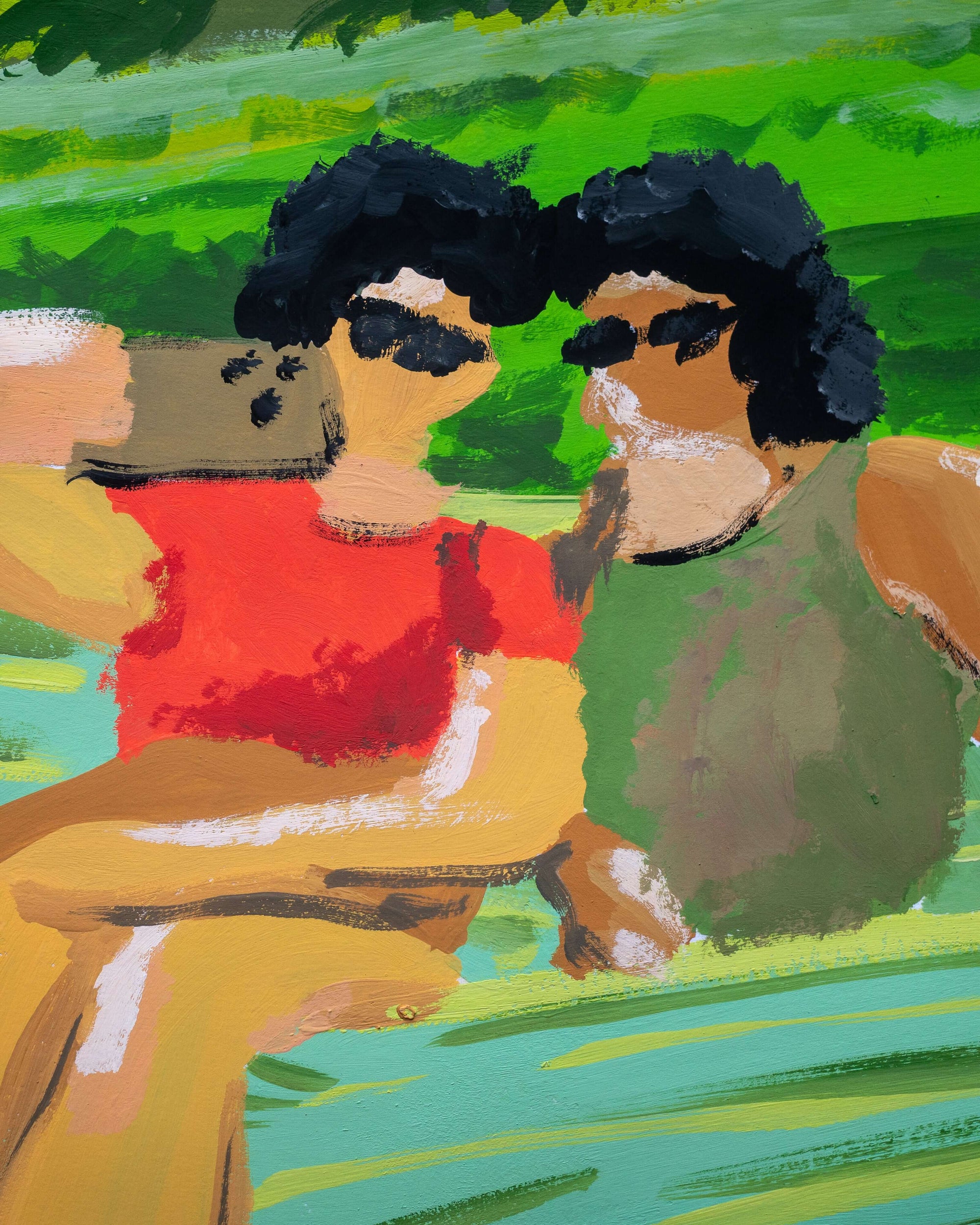 Selfie with the bestie | Original Upstate New York Painting by Alimo