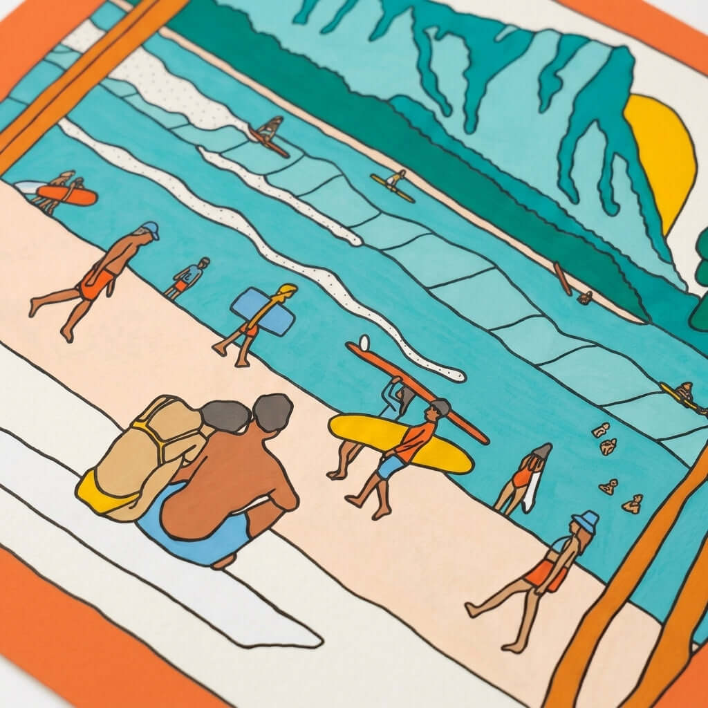 Offline Today - Print - Hawaii Surf Art by Alimo