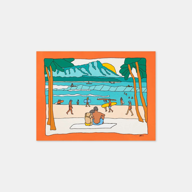 Offline Today surf art print hawaii by Alimo