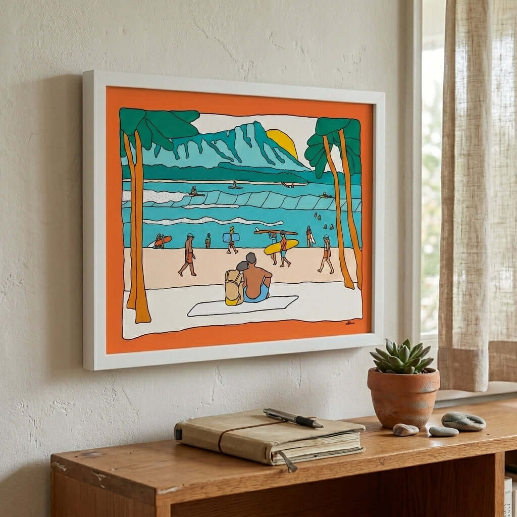 Offline Today - Print - Hawaii Surf Art by Alimo