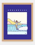 Coolnesssss Alimo art print in a natural wood frame