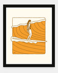 Feel The Rhythm art print by Alimo in black frame, ocean flow scene