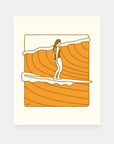 Feel The Rhythm surf art print by Alimo, colorful wave and flow scene