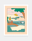 On The Horizon ocean art print by Alimo, surf scene with ocean and sky