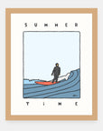 Summer Time Alimo art print in a natural wood frame