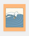 Wild Wild West PNW surf art print by Alimo, Pacific Northwest ocean scene