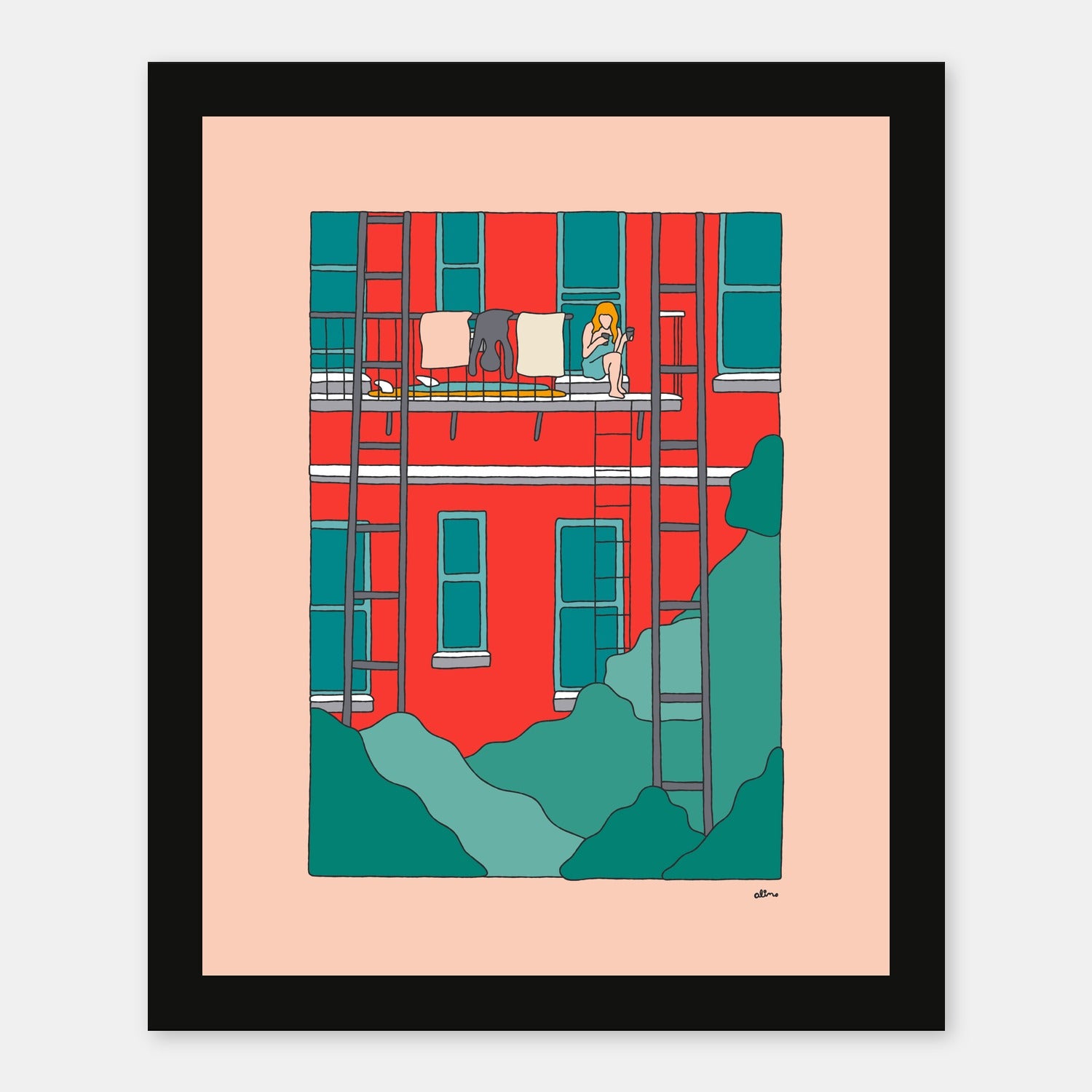 Balcony Chillin - Print