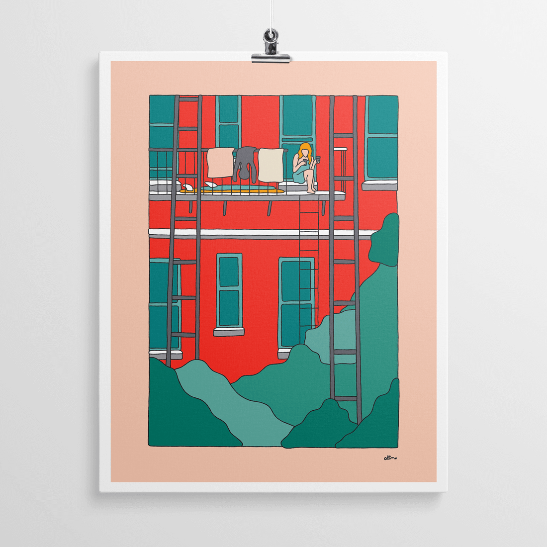 Balcony Chillin - Print