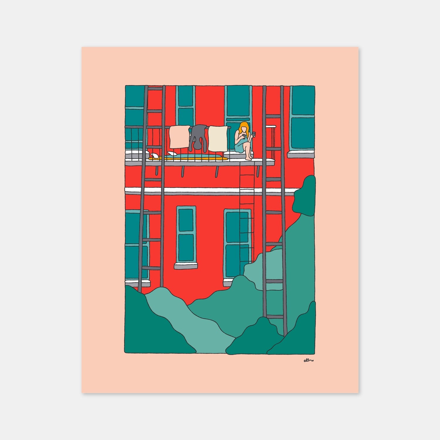 Balcony Chillin - Print