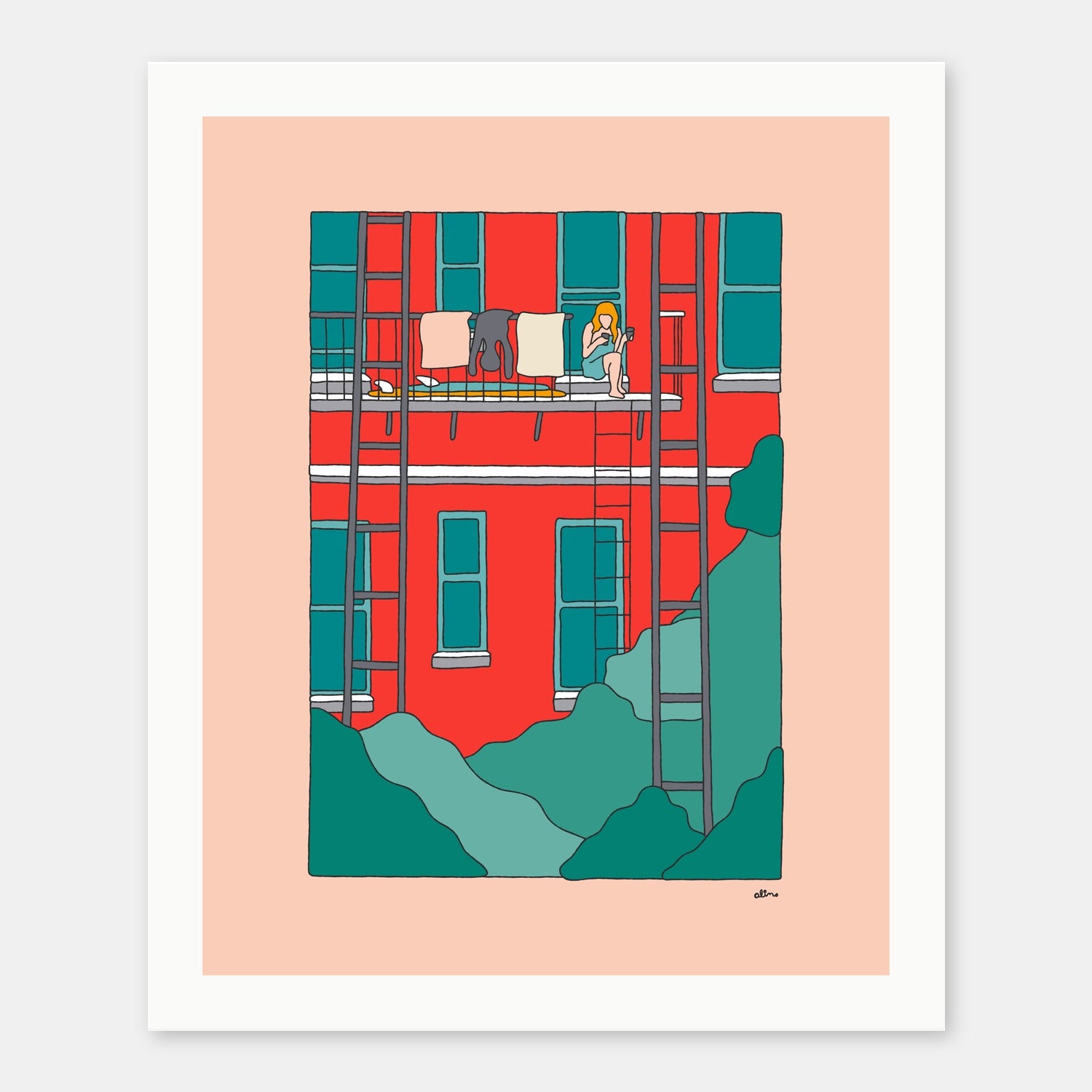 Balcony Chillin - Print