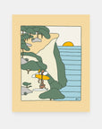 Better Tomorrow optimism art print by Alimo, hopeful colorful scene