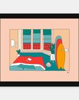 Daytime Dreaming art print by Alimo in black frame, urban chill scene