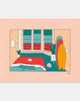 Daytime Dreaming NYC art print by Alimo, colorful daydream city scene