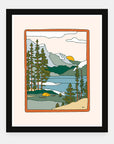 Dreamland art print by Alimo in black frame, outdoor dream scene