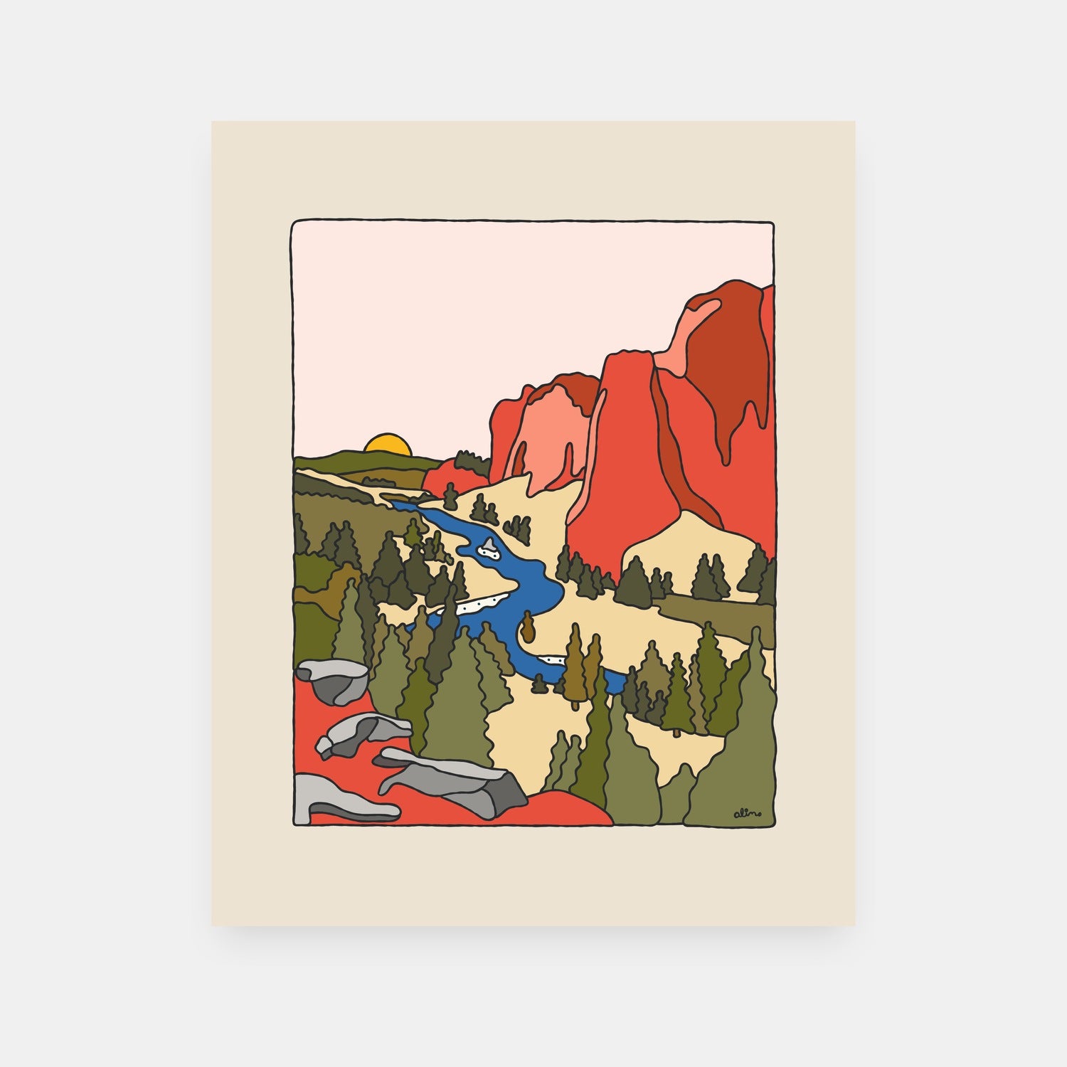 Fall Air autumn art print by Alimo, colorful Oregon fall scenery
