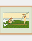 Fall Lurks Alimo art print in a natural wood frame