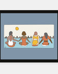 Lets Remember George Floyd Alimo art print in a black wood frame