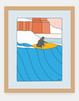 Golden Moments Alimo art print in a natural wood frame