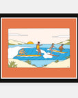 Womens Day art print by Alimo in black frame, empowerment scene