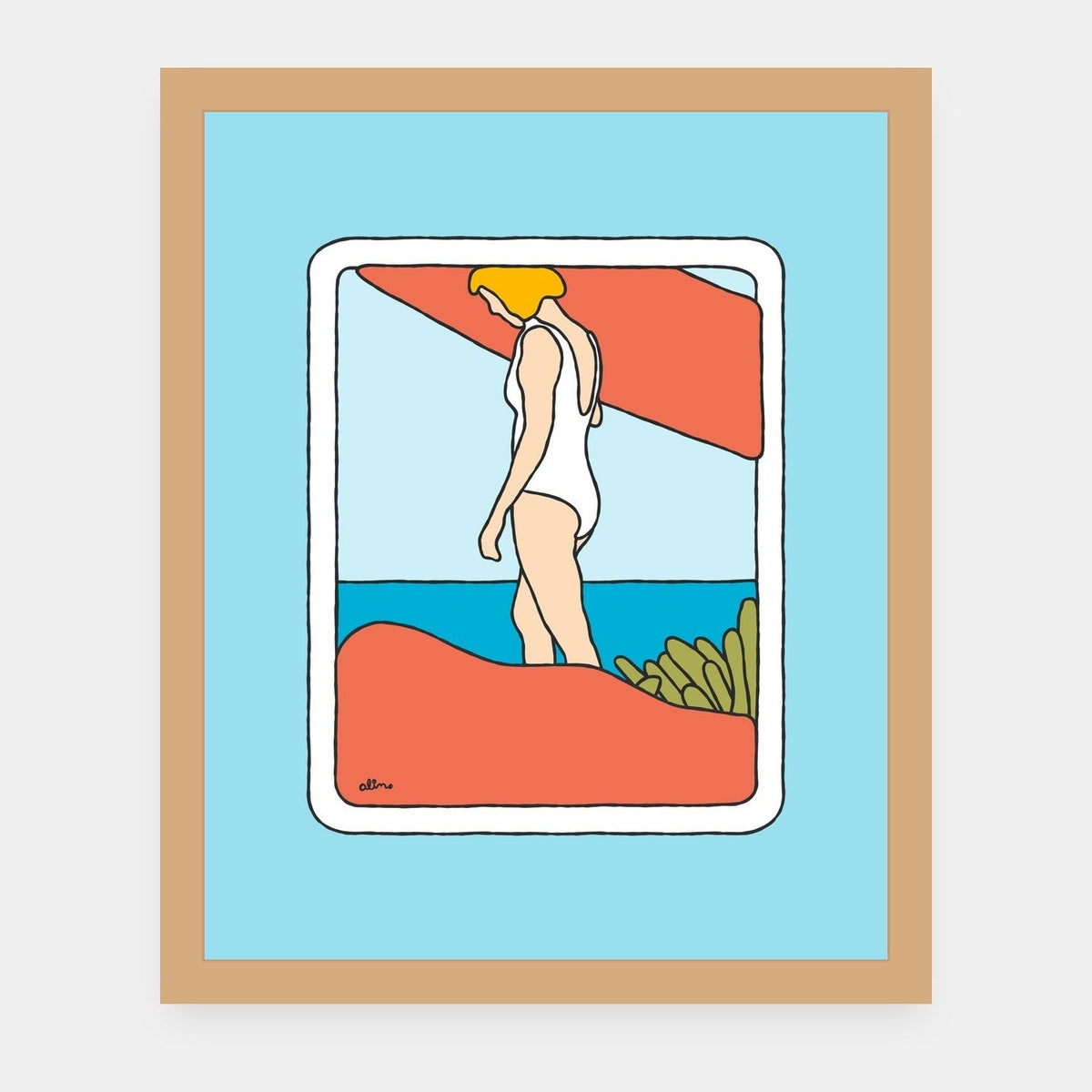 Join The Dance Alimo art print in a natural wood frame