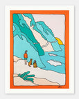 Kai Horizon surf art print by Alimo in white wood frame, an open ocean horizon and quiet moment out at sea. Ocean wall art for coastal home decor.
