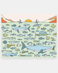 Marine Life ocean art print by Alimo, colorful sea creature and ocean scene