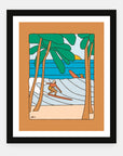 My Internal Florida art print by Alimo in black frame, warm weather scene