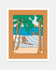 My Internal Florida tropical art print by Alimo, warm colorful escape scene