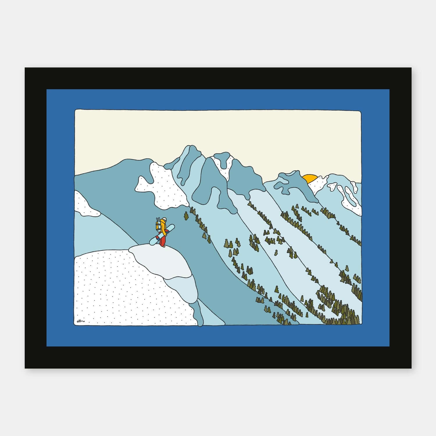 Snow Peaking - Print