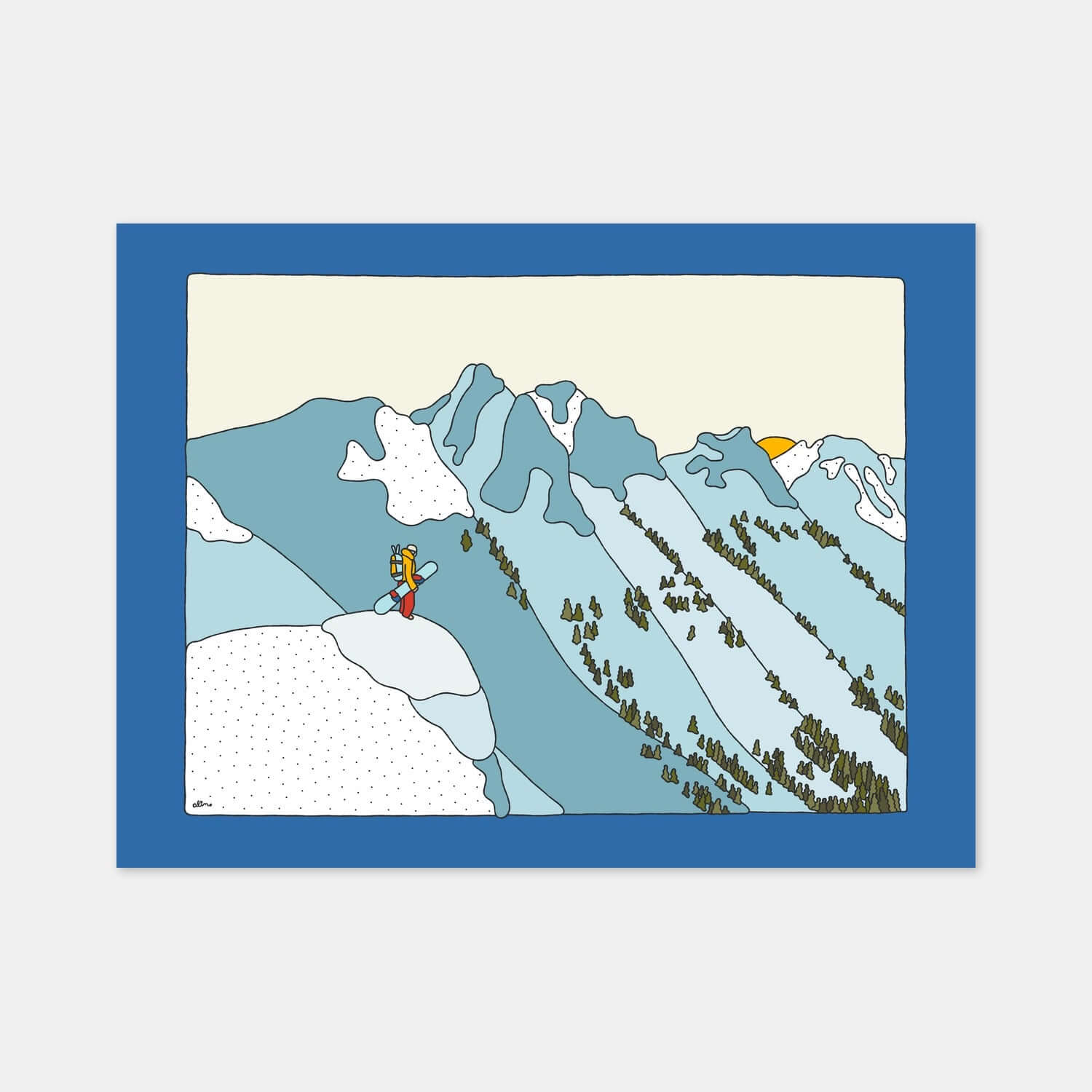 Snow Peaking - Print