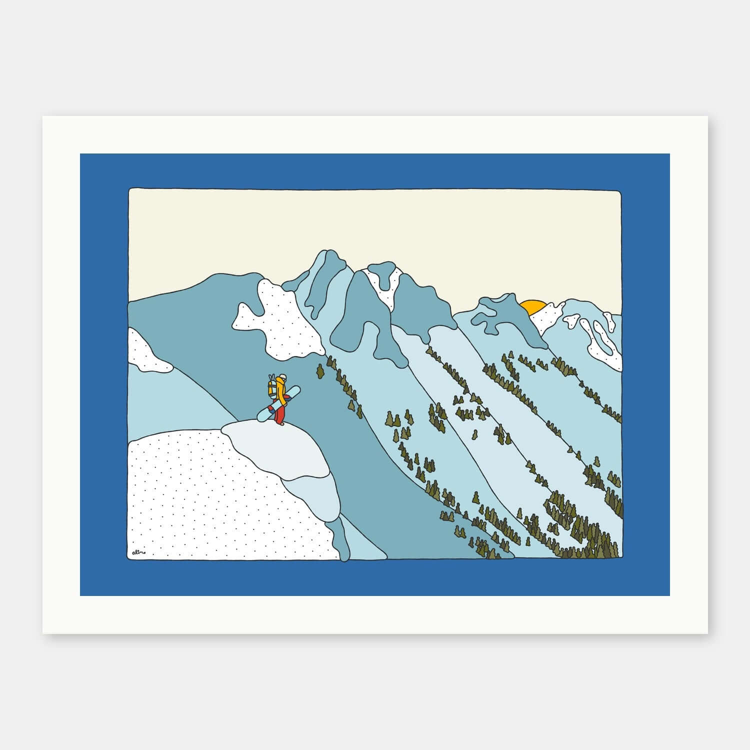 Snow Peaking - Print