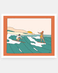 Sharing Is Caring art print by Alimo, colorful community and kindness scene