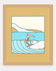 Slow is Fast Alimo art print in a natural wood frame