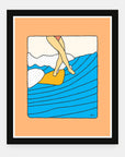 Sunny Dayz art print by Alimo in black frame, sunny beach scene