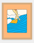 Sunny Dayz Alimo art print in a natural wood frame