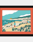 Sunset Sessions Alimo art print in a black wood frame