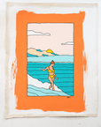 Hawaii Surf Art Print - Sunset Walks - Art by Alimo